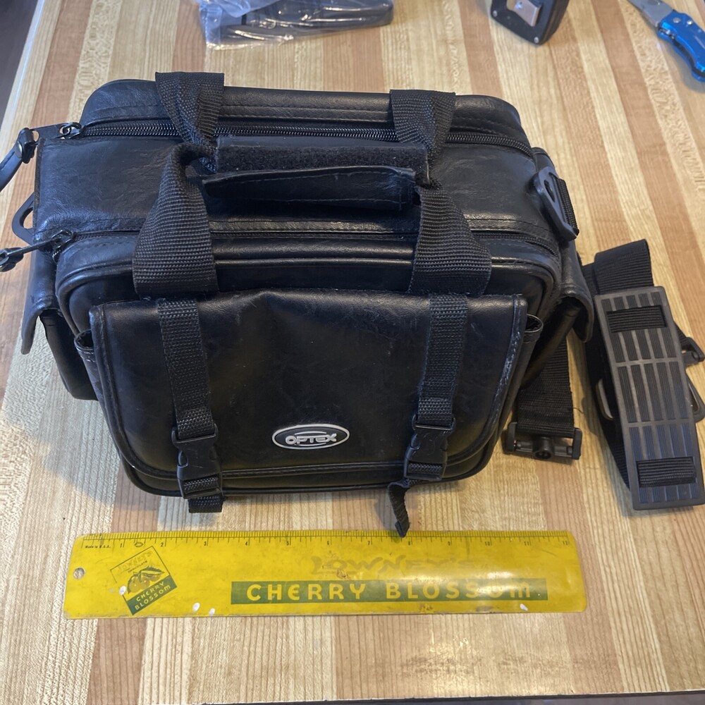Vintage Optex Large Video Camera Camcorder Photographer Shoulder Carry Bag Strap